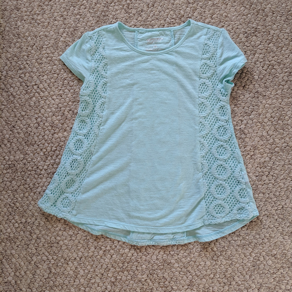 Girl's Arizona T Shirt with lace inset